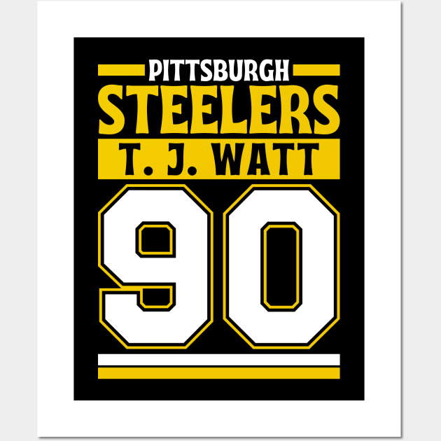 Pittsburgh Steelers T. J. Watt 90 Edition 3 Wall Art by Astronaut.co